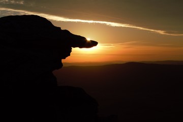 Golden Sunset Over the Mountains