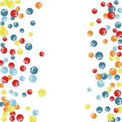 Vector Confetti Background Pattern. Element of design. Colored stylized berries on a black background
