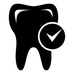 Cavity tooth icon, simple style