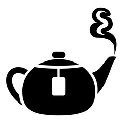 Teapot icon, simple style