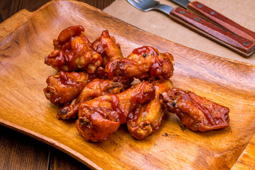 Chicken wings with blue cheese sauce