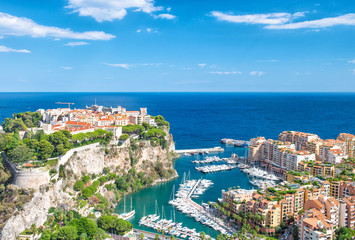Naklejka na ściany i meble Monaco Fontvieille Monaco marina Mediterranean sea blue sky