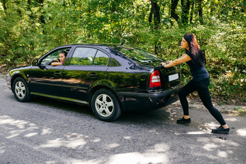 Pushing car with problems