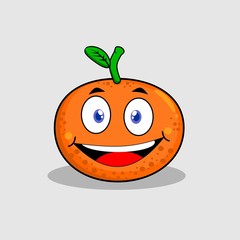 Obraz premium orange character mascot illustration
