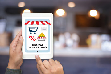 DIGITAL MARKETING new startup project MILLENNIALS Business team hands at work with financial reports and a laptop