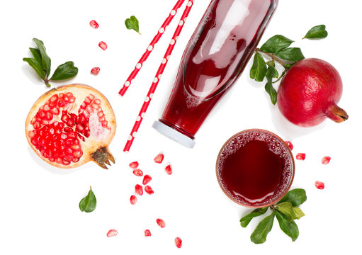 Juice and fruit of pomegranate