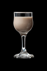 The glass of liquor.