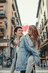 Couple in love having a good time. Valentine's Day