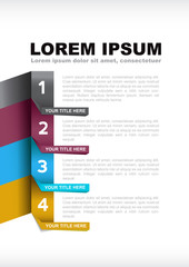 Infographic four steps template background