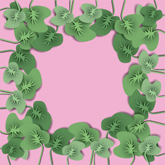 cute leafs decorative frame vector illustration design