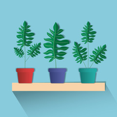 Fototapeta premium paper flower digital craft vector illustration design