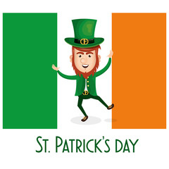 leprechaun saint patrick day character vector illustration design