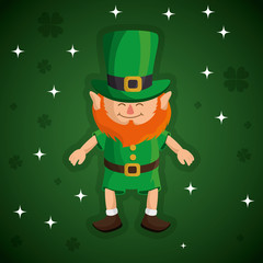 leprechaun saint patrick day character vector illustration design