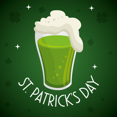 saint patrick day beer vector illustration design