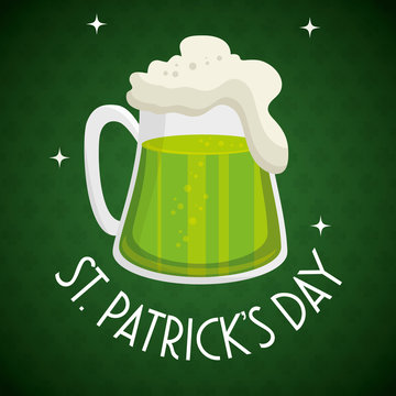 saint patrick day beer vector illustration design