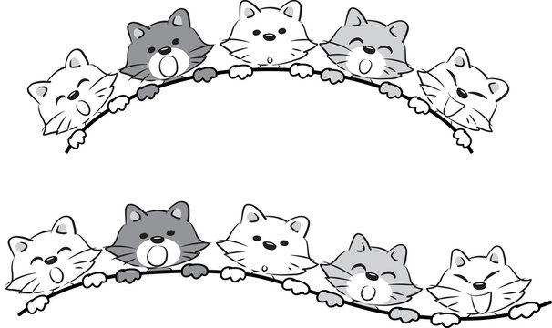 vector cartoon cat background