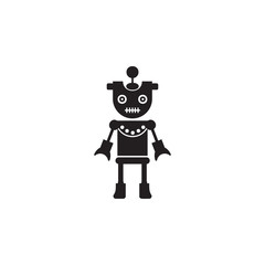 robot girl icon. Element of robots for advertising signs, mobile concept and web apps. Icon for website design and development, app development. Premium icon