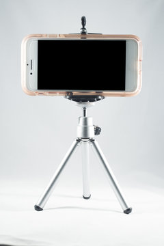 Phone on a tripd