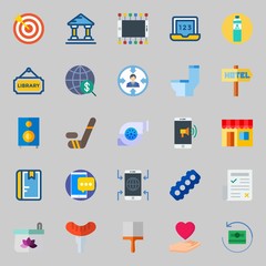 icons set about Lifestyle. with notebook, work tools, newspaper, internet, single and cosmetics