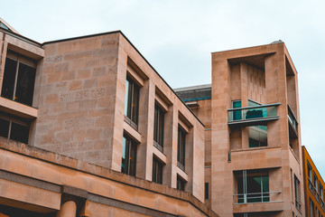 futuristic marble apartment buildings in london