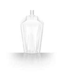 Blank packaging foil pouch and Lid on top easy to change colors  isolated on white background