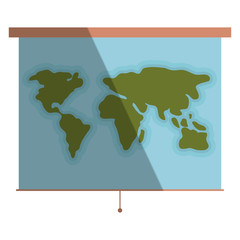 world map roller icon vector illustration design