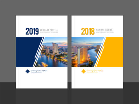Corporate cover design for annual report and company profile, magazine, flyer or booklet. Business brochure template layout. A4 cover vector EPS-10 sample image with Gradient Mesh.