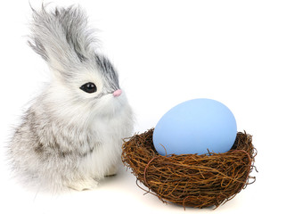 little rabbit and ester eggs
