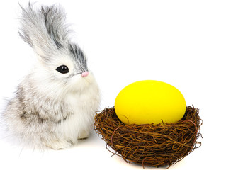 little rabbit and ester eggs