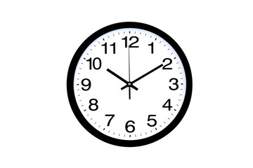 black and white wall clock