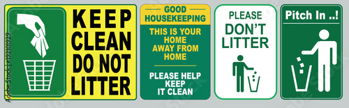 "Clean sticker sign for office (please do not throw ...