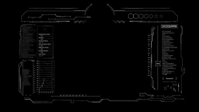 PNG alpha.HUD digital elements.Viewfinder target.Technological template.As HUD infographic material texture for 3D models animation."Iron Man"elements.