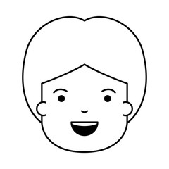 Obraz na płótnie Canvas little boy head icon vector illustration design