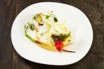 Pavé de maigre et légumes croquants