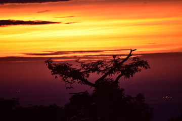 Sunset observed from Himalayan mountain. 