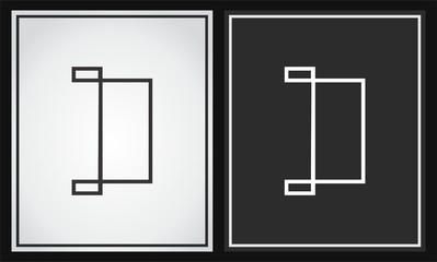 letter D font architecture logo