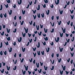 Brush check mark seamless pattern. Hand painted grunge ticks background. Ultra violet vector illustration.