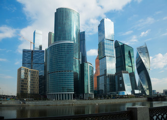Fototapeta na wymiar moscow city skyscrapers