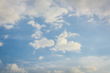 Beautiful cirrus clouds against the blue sky