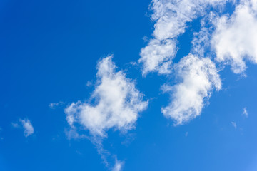 Fototapeta na wymiar Beautiful cirrus clouds against the blue sky