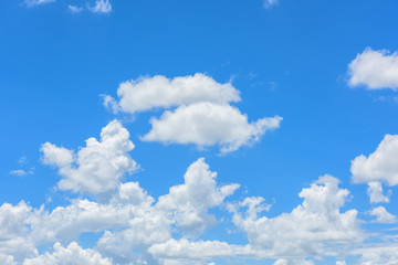 Beautiful cirrus clouds against the blue sky