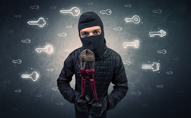 Burglar holding tool.