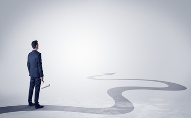 Fototapeta premium Man on the direction of success