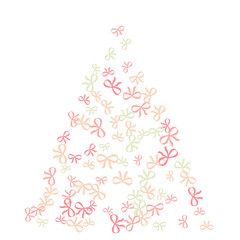 Festive Background with Colorful Bows. Cute Pattern for Postcard, Print, Banner or Poster. Small Pretty Bows For Party Decoration, Wedding, Birthday or Anniversary Invitation. Vector
