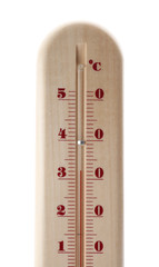 Weather thermometer on white background