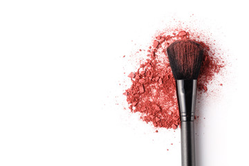 Brush for makeup on a white background