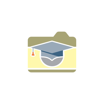 Education Camera Logo Icon Design