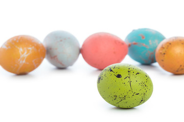 easter eggs isolated on white