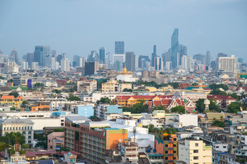 Fototapeta na wymiar The scenery view of Bangkok cityscape the capital cities of Thailand.