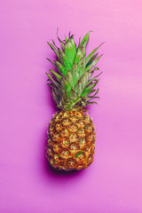 pineapple on colored paper